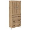 vidaXL Credenza con cassetto Rovere artigianale 69,5 x 34 x 180 cm
