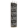 vidaXL Appendiabiti da Parete con 6 Ganci LOVE LE 120x40 cm