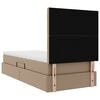 vidaXL Letto con contenitore e LED con led Cappuccino 90 x 190 cm
