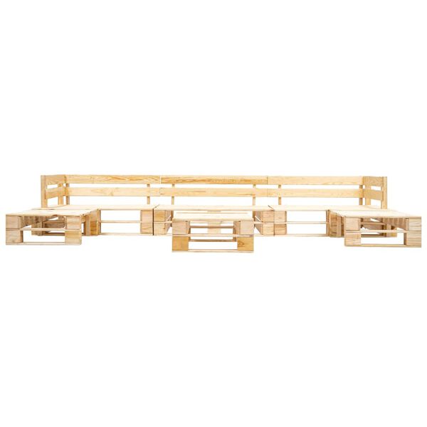 vidaXL Set Divani da Giardino Pallet 6 pz con Cuscini Grigi in Legno