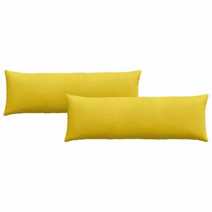 vidaXL Cuscini da Divano 2 pcs Giallo 120 x 40 cm Tessuto in Cords