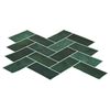 vidaXL Piastrella a Spina di Pesce 10 pcs Verde Scuro 30 x 30 cm