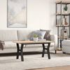 vidaXL Tavolino Salotto Telaio a Y 100x50x45,5 cm Legno Pino e Acciaio