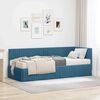 vidaXL Struttura Letto Angolare con Materasso 2 pcs Blu Velluto