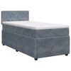 vidaXL Letto box spring con materasso Grigio Scuro 90 x 190 cm Velluto