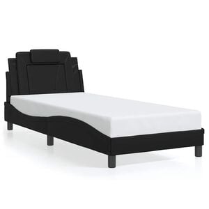 vidaXL Giroletto Viana senza Materasso Nero 80x200 cm in Similpelle