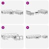vidaXL Set di divani da esterno 9 pcs Grigio Naturale e Chiaro