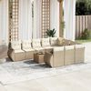 vidaXL Set Divani da Giardino 11 pz con Cuscini Beige in Polyrattan