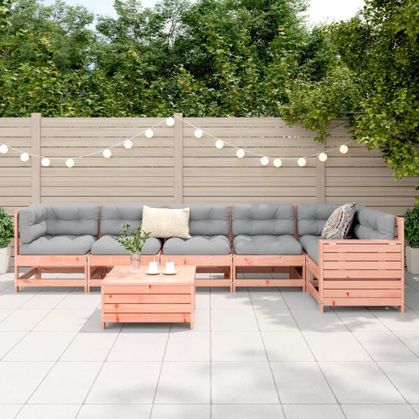 vidaXL Set Divani da Giardino 7 pz in Legno Massello Abete Douglas
