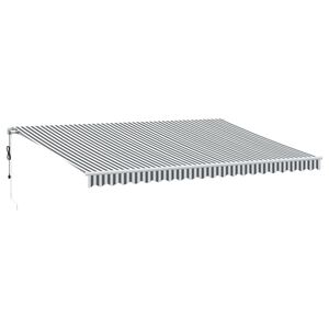 vidaXL Tenda Retrattile Automatica LED Antracite e Bianco 500x350 cm