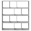 vidaXL Libreria Grigio Cemento 132x29x141,5 cm in Legno Multistrato