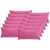 vidaXL Federa 12 pcs HEERLEN Rosa 40 x 80 cm Poliestere