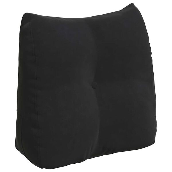 vidaXL Cuscino per Schiena Nero 45 x 24 x 50 cm Velluto