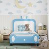 vidaXL Struttura letto bambini con testata Blu 90 x 190 cm PU