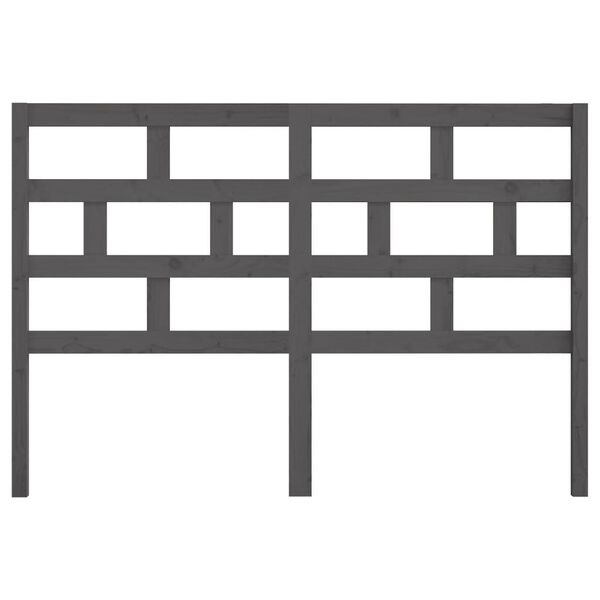 vidaXL Testiera per Letto Grigia 141x4x100cm in Legno Massello di Pino