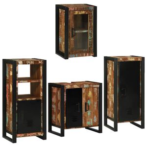 vidaXL Set di mobili per il bagno 4 pz Multicolore 55 x 35 x 60 cm