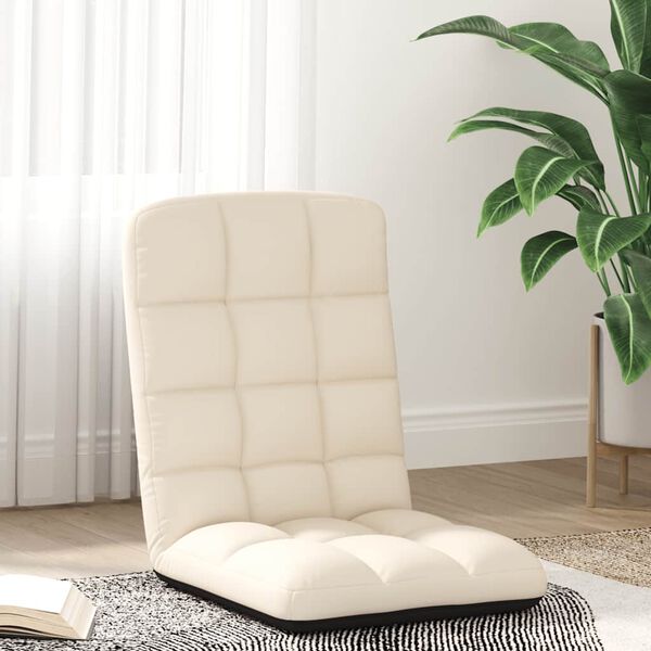 vidaXL Sedia da Terra Pieghevole in Lino 71x51x62 cm