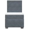 vidaXL Giroletto a Molle con Materasso Grigio Scuro 80x200 cm Velluto