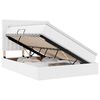 vidaXL Letto con contenitore e LED Bianco Puro 140 x 190 cm