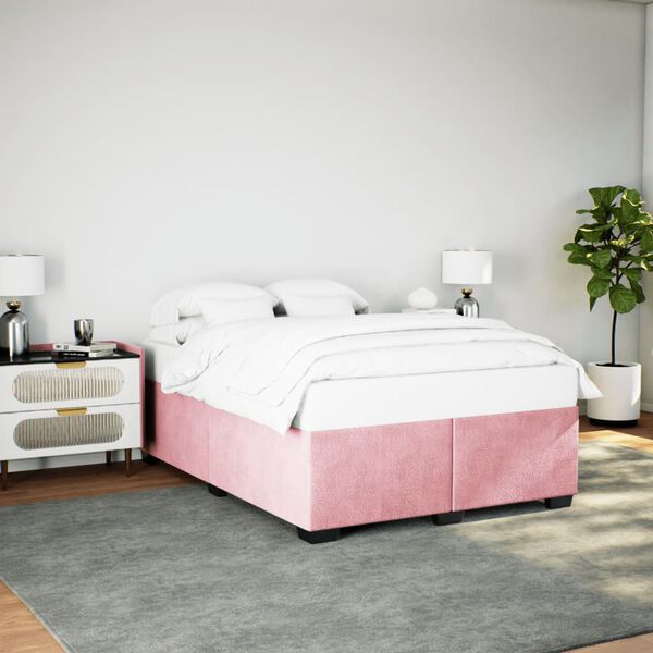 vidaXL Giroletto Rosa 140x190 cm in Velluto