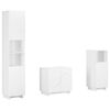 vidaXL Set mobili da bagno 3 pz Bianco Legno ingegnerizzato