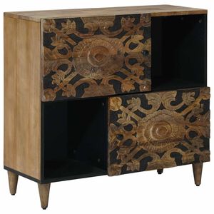 vidaXL Credenza Marrone 80 x 33 x 75 cm Legno di mango massello