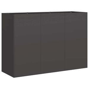 vidaXL Fioriera Nera 120x40x80 cm in Acciaio Laminato a Freddo