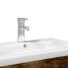 vidaXL Mobile da Bagno con Lavabo Integrato Rovere Fumo