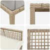 vidaXL Set da Pranzo per Giardino 9 pcs Beige polyrattan