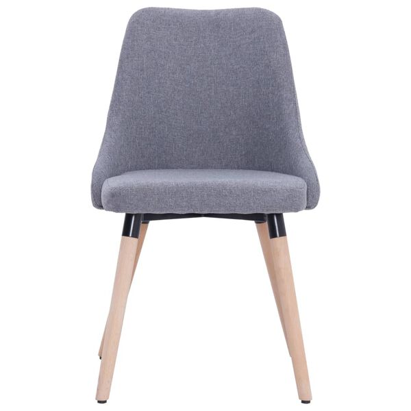 vidaXL Sedie da Pranzo 6 pz Grigio Chiaro in Tessuto