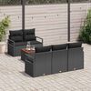 vidaXL Set Divano da Giardino 6 pcs Nero
