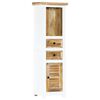 vidaXL Credenza Bianca e Marrone 40x30x128 cm in Legno di Mango Grezzo