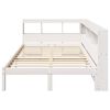 vidaXL Letto Libreria senza Materasso Bianco 120x200 cm Legno di Pino