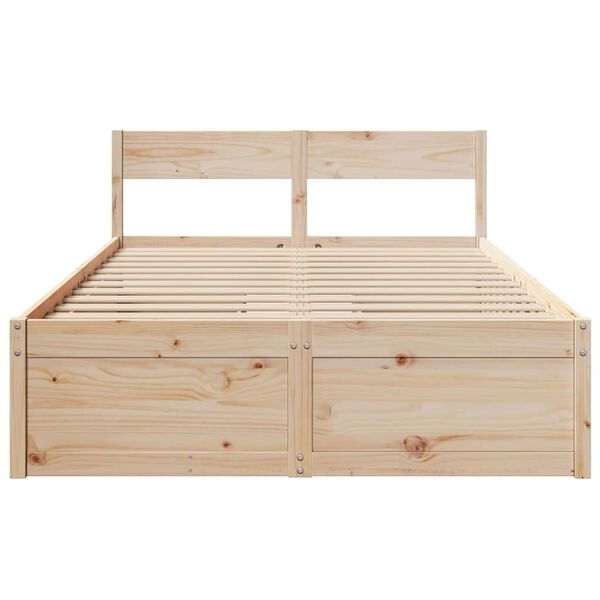 vidaXL Letto senza Materasso 120x200 cm in Legno Massello di Pino