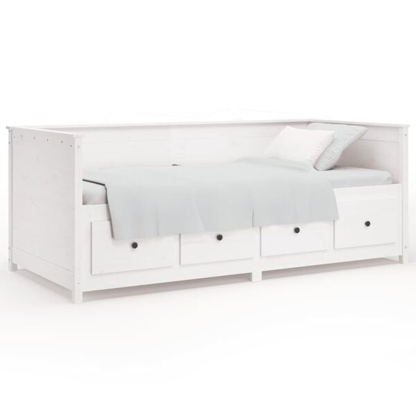 vidaXL Dormeuse senza Materasso Bianca 80x200 cm Legno Massello Pino