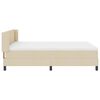 vidaXL Letto a molle con materasso Crema 200 x 160 cm Poliestere