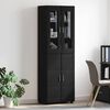 vidaXL Credenza FLORIN Nero 60 x 35 x 182 cm Legno multistrato