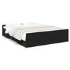 vidaXL Giroletto con Cassetti Nero 150x200 cm in Legno Multistrato