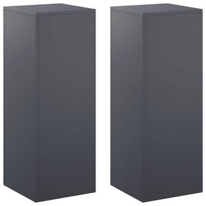 vidaXL Supporto per piante 2 pcs Antracite 30 x 30 x 80 cm