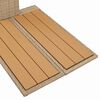 vidaXL Doccia da giardino Beige 60 x 80 x 214 cm Poly Rattan