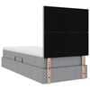 vidaXL Letto con contenitore e LED con led Grigio chiaro 100 x 200 cm