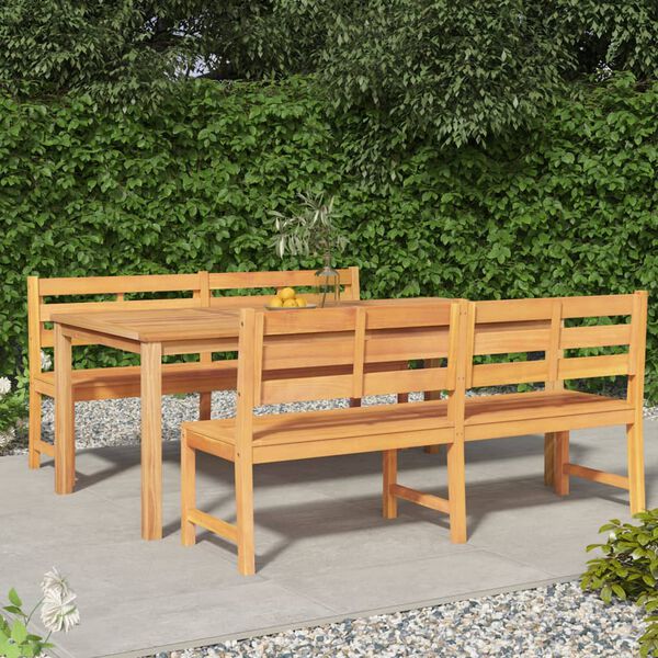vidaXL Set da Pranzo per Giardino 3 pz in Legno Massello di Teak