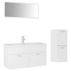vidaXL Set Mobili da Bagno Bianco in Legno Multistrato
