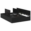 vidaXL Struttura letto con contenitore Rovere Nero 140 x 190 cm