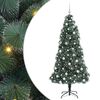 vidaXL Albero di Natale artificiale pre-illuminato con set di palline