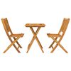 vidaXL Set Bistro da Giardino 3 pcs Marrone Legno di Acacia Massello
