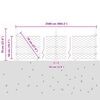 vidaXL Palo della recinzione Argento 25 x 0,5 m (rete 50 mm) Acciaio