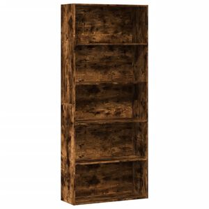 vidaXL Libreria Rovere Fumo 80x30x189 cm in Legno Multistrato