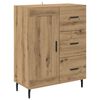 vidaXL Credenza con cassetto Rovere artigianale 69,5 x 34 x 90 cm
