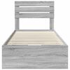 vidaXL Struttura del letto con cassetto Grigio Sonoma 90 x 200 cm